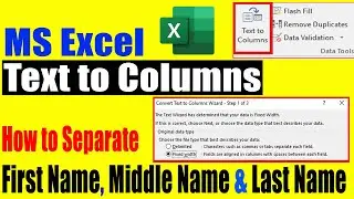 How to Use Text-to-Columns in Excel | Split Text into Different Columns | Dot.Computer