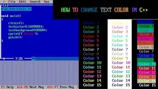 How to change text color in Turbo C++