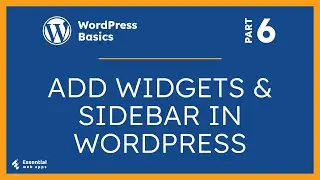 Add Widget Sidebar -  WordPress Add Widget Sidebar | WordPress 5.8 Update 2021 | Part-06