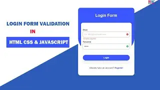 How To Create a Login Form Validation With Error Message Using HTML CSS &  Javascript || Form Design