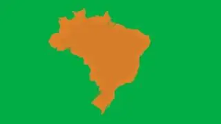 Brazil Map Green Screen