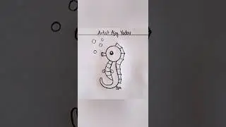 How to Draw Seahorse #art #shorts