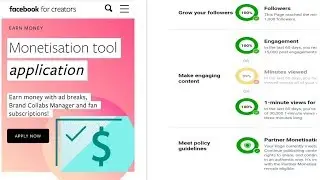 how to facebook  monetization eligibility apply brand collabs maneger submit