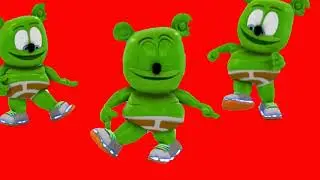 Footage on a background reindeer Gummy bear.Футаж на зеленом гумми бер