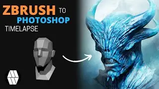 ZBrush to Photoshop Timelapse - 'Ice Demon' Concept