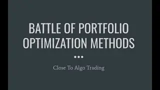 Battle Of The Portfolio Optimization Methods