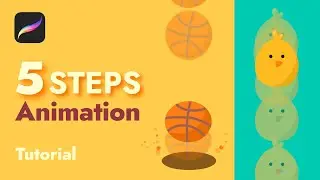 How to Create Animation in Procreate - Basketball /Jumping Object Animation Tutorial