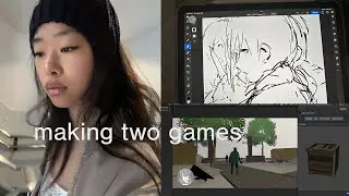 week in the life of a game design student making two games •｡ꪆৎ ˚⋅ 3D models, weige, and trimsheets