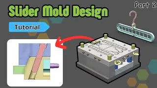 How to make a SLIDER MOLD Design in SolidWorks - Multiple Hanger