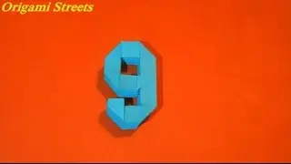 How to make the number 9. Origami figure 9.