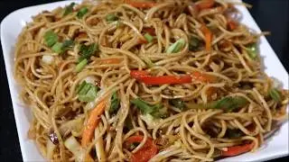 10 मिनट में नए तरह से बनाए बाज़ार जैसी वेज चाऊमीन घर पर-Veg Chowmein Recipe in hindi-Chowmein Recipe