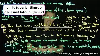 Limit Superior and Limit Inferior of a Sequence