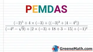 Pre-Algebra Lesson #23 The Order of Operations with Integers | PEMDAS | BODMAS