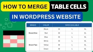 How To Merge Table Cells in WordPress Website | Free Tableberg WordPress Table Plugin