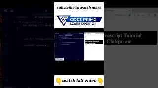 JavaScript String Method Tutorial Part-02 #codeprime #ytshorts #programming #javascript #tutorial