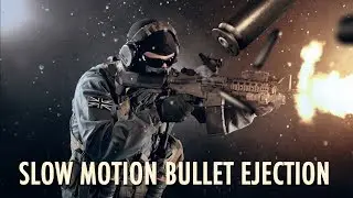 Slow motion bullet shells with Element 3D