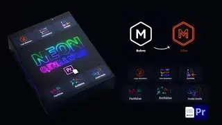 Motions Graphics Neon Generator Toolkit | MOGRT Template Premiere Pro