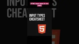 HTML input Types CheatSheet #shorts #html #htmlinput #cheatsheet #short #viral #youtubeshorts