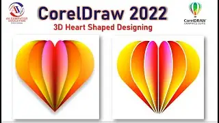 CorelDraw 3D Heart Shaped Design in Corel Draw || Professional logo designing in CorelDRAW