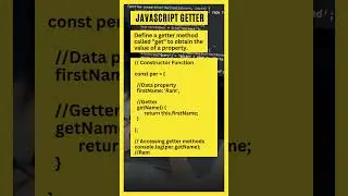 JavaScript Getter Setter Function | EducateKaro.com #shorts