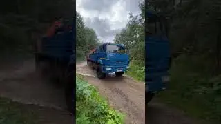 Переезжаем реку на камазе. 