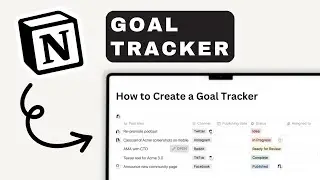 How to Build a Goal Tracker | Notion For Beginners