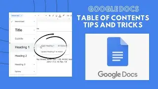 Tips and Tricks For Using a Table Of Contents in Google Docs