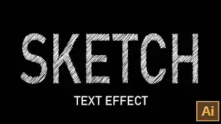 Scribble/ Sketch Text Effect||Adobe Illustrator