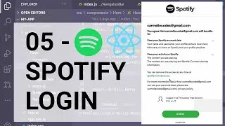 React JS Tutorial - 05 How to log in to Spotify in web apps