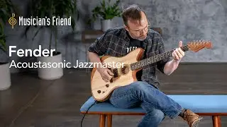 Fender American Acoustasonic Jazzmaster Acoustic-Electric Guitar Demo - All Playing, No Talking