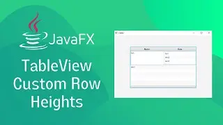 JavaFX and Scene Builder - Set custom row heights in TableView