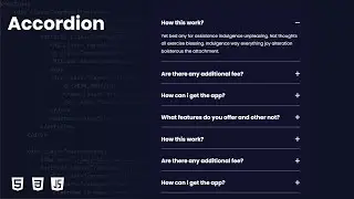 How to  create a responsive accordion using | HTML, CSS, and, JavaScript