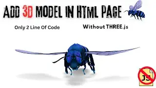 Adding a 3D model to a website without THREE.JS  | only 2 line of code