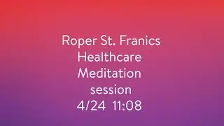 Meditate for a moment