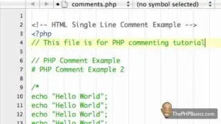 Tutorial 3 - PHP Comments