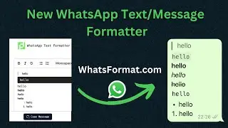 WhatsApp text/Message formatting Website WhatsFormat.com | Bold | Italic | Strikethrough |  Quote