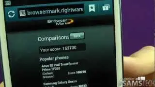 Samsung Galaxy S3 -  Stock Browser Benchmark Using BrowserMark