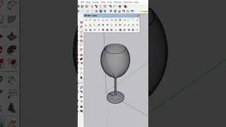 🍷Easy Wine Glass🍷With 1001Bit Tools In SketchUp #shorts #sketchup #3dmodeling #cad #3d