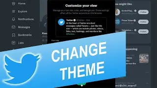 How to Change Theme in Twitter on Desktop