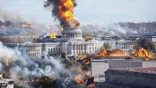 In Future Civil War Erupts in the USA, People Attack the White House to Liquidate the President