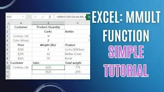 Excel: MMULT Function - Gokul Tech