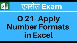Learn Excel 21 | Apply number formats in Excel in Hindi