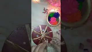 DIY Tealight Candle Holder using Waste CD|Easy Diwali Decor Idea| Mirror and pom-pom Tealight holder