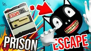 Escaping CARTOON CAT PRISON with BENDY'S SECRET BOMB!!?! (Prison Boss Bendy BATIM VR)