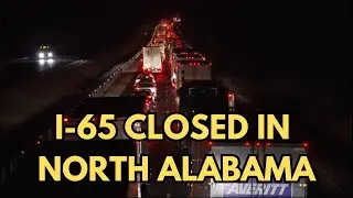 Cullman, AL I-65 Shut Down, Icy Roads, Wrecks