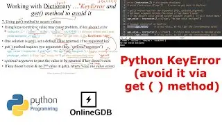 Python | KeyError | avoid via get() method