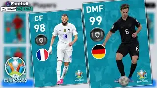 Upcoming Thursday Uefa Euro Potw Players In Pes 2021 Mobile || Uefa Euro Potw Pes 2021 Mobile