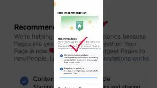 Facebook page recommendation 