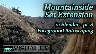 Mountainside Set Extension in Blender, part 8