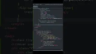 How to create a flip card using html and css #html #css #flip #cards #shorts